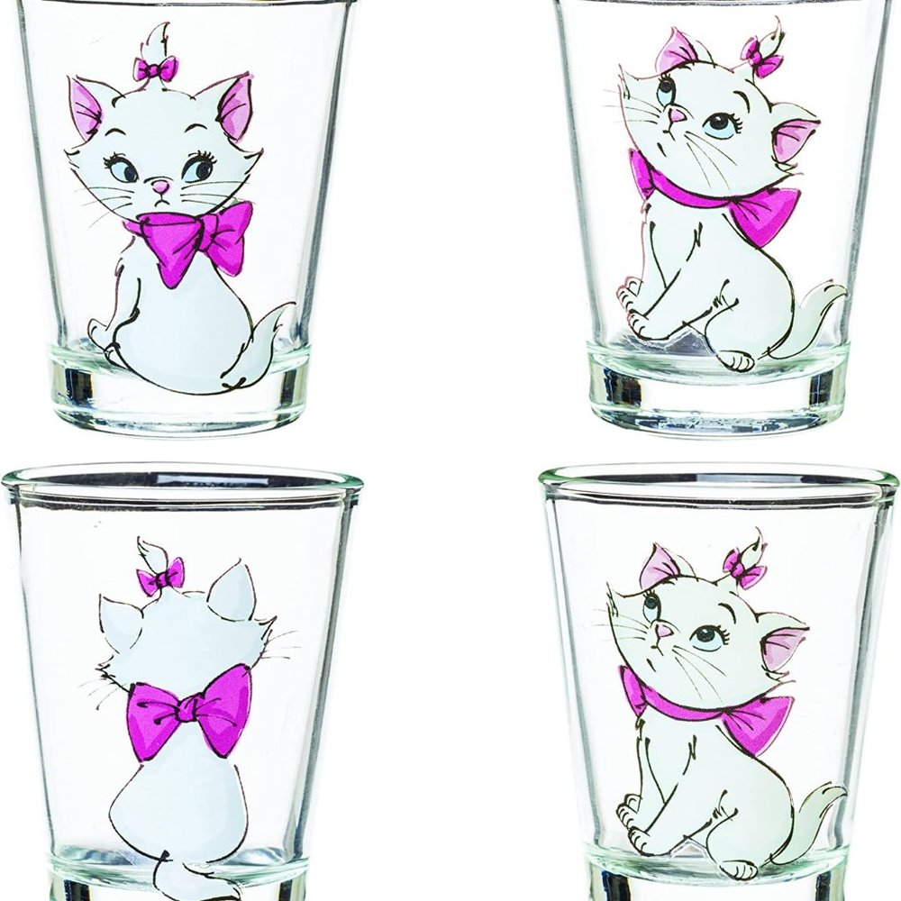 Disney Aristocats Shotglass 4pc Glass Set